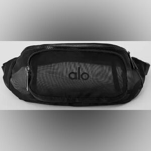 ALO Yoga Black Mesh Belt Bag for Women or Men